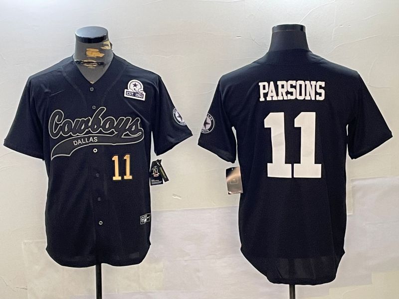 Men Dallas Cowboys #11 Parsons Black Joint Name 2024 Nike Limited NFL Jersey style 5->dallas cowboys->NFL Jersey